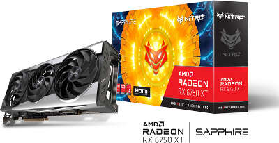 Видеокарта Sapphire AMD Radeon RX 6750 XT NITRO+ 12Gb DDR6 PCI-E HDMI, 3DP