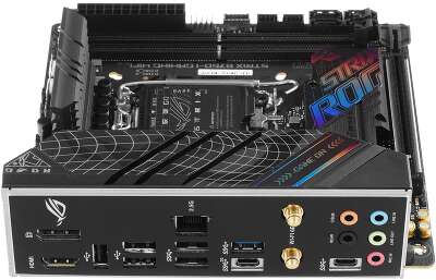 ASUS ROG STRIX B760-I GAMING WIFI  (Socket 1700, mini ITX, 2xDDR5(96GB), DP/HDMI, 1xPCIe 5.0x16, 1xLAN (2.5GbE), Wi-Fi, 4xSATA 6Gb/s, 2xM.2, 2xType-C, 3xUSB 3.2, 3xUSB 2.0)