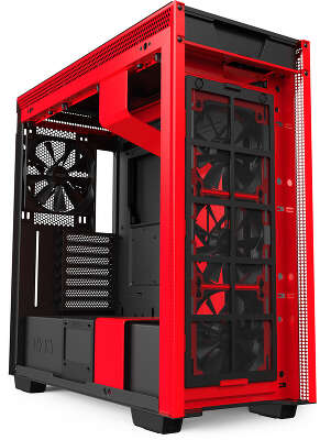 Корпус NZXT H710, черный/красный, ATX, Без БП (CA-H710B-BR)