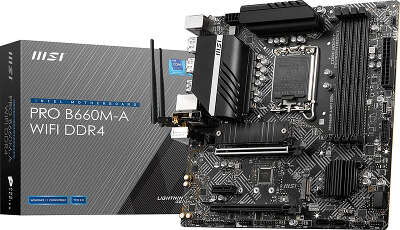 Материнская плата mATX LGA1700 MSI PRO B660M-A WIFI DDR4