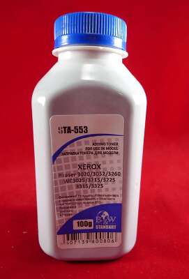 Тонер XEROX Phaser 3020/3052/3260, WC3025/3215/3225/3315/3325 (фл. 100г) B&W Standart фас.Россия