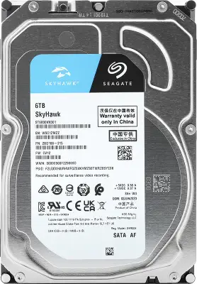 Жесткий диск Seagate SATA-III 6TB ST6000VX001 Surveillance Skyhawk 4KN (5400rpm) 256Mb 3.5"