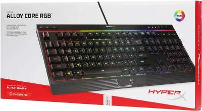 Клавиатура HyperX Alloy Core RGB черный USB Multimedia for gamer LED (4P4F5AA)