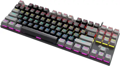 Клавиатура Оклик K600X механическая черный/серый USB Multimedia for gamer LED