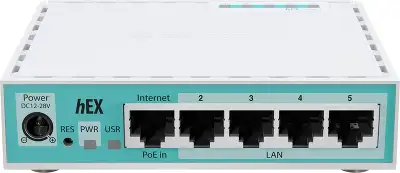 Маршрутизатор MikroTik hEX refresh (E50UG) 10/100/1000BASE-TX белый