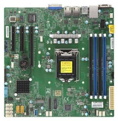 Supermicro MBD-X11SCL-F-B OEM {1xLGA 1151, Intel C242, 4xDDR4, 2x1GbE LAN, 6xSATA3 (6Gbps) RAID 0,1,5,10, 6xUSB 2.0 + 5xUSB 3.1, 1xVGA, 2 COM, 1xPCI-E 3.0 x16, 2xPCI-E 3.0 x8, Micro-ATX}