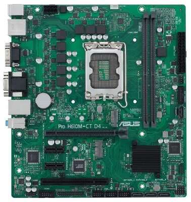 ASUS PRO H610M-C D4-CSM (Socket 1700, mATX, 2xDDR4(64GB), VGA/DP/HDM I2.1 , 1 x PCIe 4.0 x16, 4 x SATA 6Gb/s, 1 x M.2 , 2xUSB 3.2, 2xUSB 2.0, 1xCOM port)