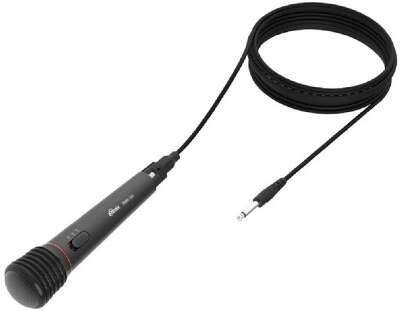RITMIX RWM-100 black {100 Гц - 10000 Гц, 600 Ом, -72 Дб, > 85 дБ, КНИ <- 0,2%, максимальная девиация: ± 30 КГц, переключатель вкл./выкл., 3 pin XLR - Jack 6.3 mm, 3 м, питание микрофона: 1,5 В}
