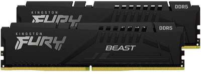 Модуль памяти Kingston 32GB DDR5 5200 DIMM FURY Beast Black Gaming Memory KF552C40BBK2-32 Non-ECC, CL40, 1.25V, KF552C40BBK2-32 1RX8 (Kit of 2), RTL (324358)