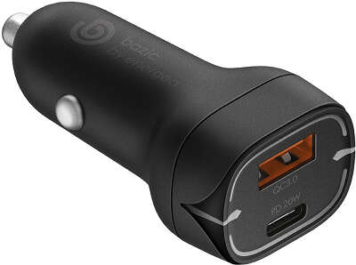 Автомобильное ЗУ EnergEA Bazic GoDrive PD20W, USB-C PD20/USB-A QC3.0, Black [GDV-PD20-BLK]