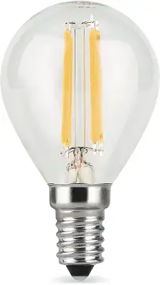 Лампа филам. Gauss Filament 5Вт цок.:E14 свеча 220B св.свеч.бел.нейт. (упак.:10шт) (105801205)