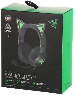 Наушники Razer Razer Kraken Kitty V2 (Black) USB Headset with RGB Kitty Ears