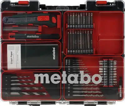 Дрель-шуруповерт Metabo Powermaxx BS Basic Set с набором оснастки аккум. патрон:быстрозажимной (кейс в комплекте) (600080880)