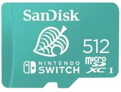 Карта памяти 512 Гб Micro SDXC SanDisk Nintendo Switch Class 10 UHS-I [SDSQXAO-512G-GN3ZN]