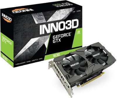 Видеокарта Inno3D NVIDIA nVidia GeForce GTX 1630 TWIN X2 OC 4Gb DDR6 PCI-E HDMI, 2DP