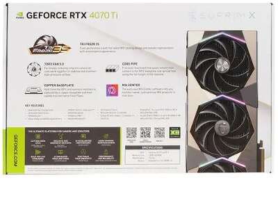 Видеокарта MSI NVIDIA nVidia GeForce RTX 4070Ti SUPRIM 12Gb DDR6X PCI-E HDMI, 3DP