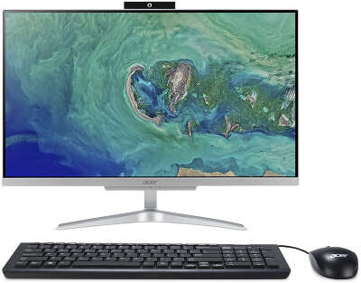 Моноблок Acer Aspire C24-320 23.8" FHD A9 9425/4/256 SSD/R R5/WF/BT/Cam/Kb+Mouse/W10,серебристый