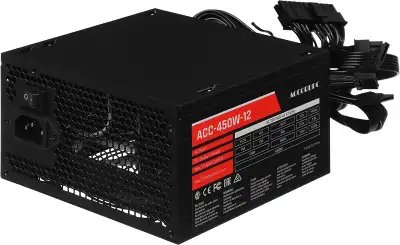 Блок питания Accord ATX 450W ACC-450-12 (20+4pin) 120mm fan 4xSATA