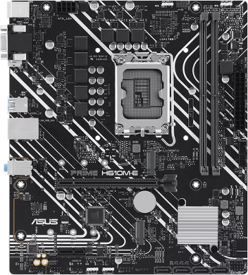 Материнская плата ASUS PRIME H610M-E-CSM, LGA1700, H610, 2*DDR5, 4*SATA, 2*M.2, 2*USB 3.2, 2*USB 2.0, 1*PCIx16, 1*PCIx1, DP+VGA+HDMII, mATX; 90MB1G10-M0EAYC