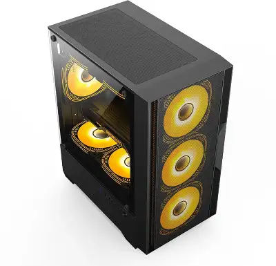 Корпус Accord ACC-ZCU1B черный без БП mATX 5x120mm 2xUSB3.0 1xUSB3.1 audio bott PSU