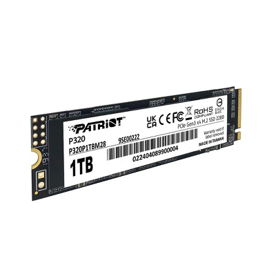 твёрдотельный накопитель Patriot SSD P320 1TB M.2 2280 NVMe PCIe 3.0 x4 R3000/W2200 TBW 480TB 3D NAND