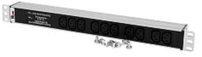 REM Блок розеток Rem-10 без шнура с фил. и инд., 10 IEC 60320 C13, вход IEC 60320 C14, 10A, алюм., 19" (R-10-10C13-FI-440-Z)