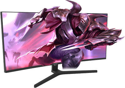 Монитор SunWind 34" SM-34QV401 черный VA LED 1ms 21:9 HDMI матовая 300cd 178гр/178гр 3440x1440 165Hz G-Sync DP WQ 5.6кг