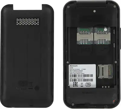 Мобильный телефон Xenium X680 темно-серый раскладной 2Sim 2.8
