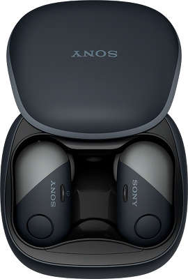Беспроводные наушники Sony WF-SP700N с шумоподавлением, чёрные