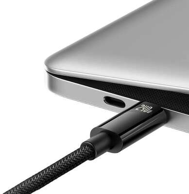 Кабель Baseus Tungsten Gold 240W USB-C to USB-C, 1 м, Black [CAWJ040001]