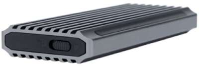 Gembird EEM2-SATA-3 Внешний корпус USB 3.1 для M2 SATA порт Type-С, RGB подсветка, металл, серебристый