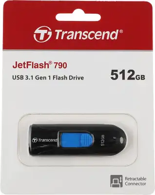 Модуль памяти USB3.1 Transcend JetFlash 790 512 Гб [TS512GJF790K ...