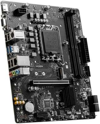 Материнская плата MSI PRO B760M-E DDR4 (LGA1700, mATX, B760, 2xDDR4, RAID, 1xPCI-Ex16, 1xM.2, VGA+HDMI) (PRO B760M-E DDR4)