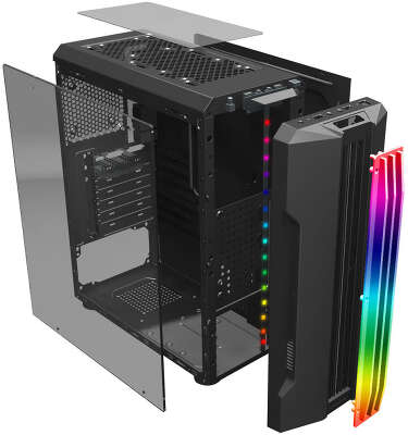 Корпус 1STPLAYER RAINBOW R3-A, черный, ATX, Без БП (R3-A-1R1 )