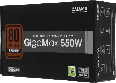 Блок питания Zalman ATX 550W ZM550-GVII 80+ bronze (20+4pin) APFC 120mm fan 5xSATA RTL