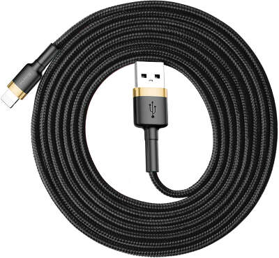 Кабель Baseus USB to Lightning, 2 м, Black/Gold [CALKLF-CV1]