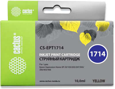 Картридж струйный Cactus CS-EPT1714 желтый для Epson XP-33/103/203/207/303/306/403/406