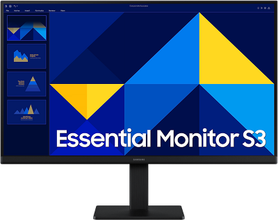 Монитор Samsung 24" Essential S3 S30GD S24D300GAI IPS LED 16:9 1920x1080x100Hz 5ms 250cd 1000:1 178/178 D-Sub HDMI VESA Tilt Black