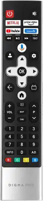 Телевизор QLED Digma Pro 43" QLED 43L Google TV Frameless черный/серебристый 4K Ultra HD 120Hz HSR DVB-T DVB-T2 DVB-C DVB-S DVB-S2 USB WiFi Smart TV