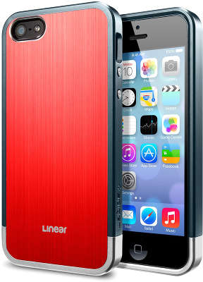 Чехол Spigen SGP Linerar "Blitz" для iPhone 5/5S, Red [SGP10121]
