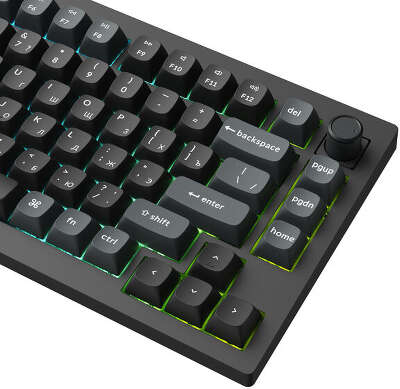 Компактная (75%) механическая клавиатура Keychron V1 Ultra - 3 типа подключения, 81 клавиша, частота опроса 8K, цвет Black, переключатели Keychron Silk POM Brown