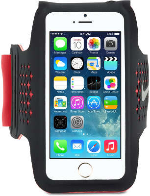 Спортивный чехол для iPhone 5/5S/5C Nike Diamond arm band, Black/red [82060]