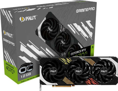 Видеокарта Palit NVIDIA nVidia GeForce RTX 4070Ti GAMING PRO OC 12Gb DDR6X PCI-E HDMI, 3DP