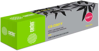 Картридж лазерный Cactus 44973541 CS-O301Y 44973541 желтый (1500стр.) для Oki C301/321