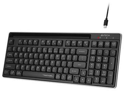 Клавиатура беспроводная A4Tech Fstyler FBX70C black (USB, BT/Radio, slim, Multimedia) (FBX70C)