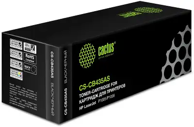 Картридж лазерный Cactus CS-CB435AS CB435A черный (1500стр.) для HP LJ P1005/P1006