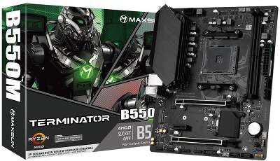 Материнская плата Maxsun MS-Terminator B550M 2.5G B550, AM4, 2*DDR4, 1*PCIEx16, 1*PCIEx4, 1*PCIEx1, 1*M.2, 4*USB3.2Gen1, 6*USB2.0, 4*SATA3.0, 2.5G, VGA, HDMI, M-ATX, RTL