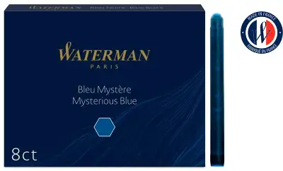 Картридж Waterman Standard (S0110910) Mysterious Blue чернила для ручек перьевых (8шт)