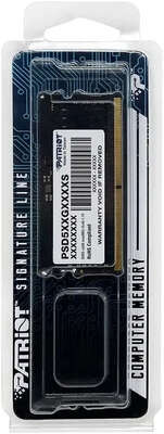 Память PATRIOT DDR5 SO-DIMM 16Gb (PC538400, 4800MHz, CL40, 1.1V, RTL) (PSD516G480081S)