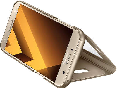 Чехол-книжка Samsung для Samsung Galaxy A5 (2017) S View Standing Cover, золотистый (EF-CA520PFEGRU)
